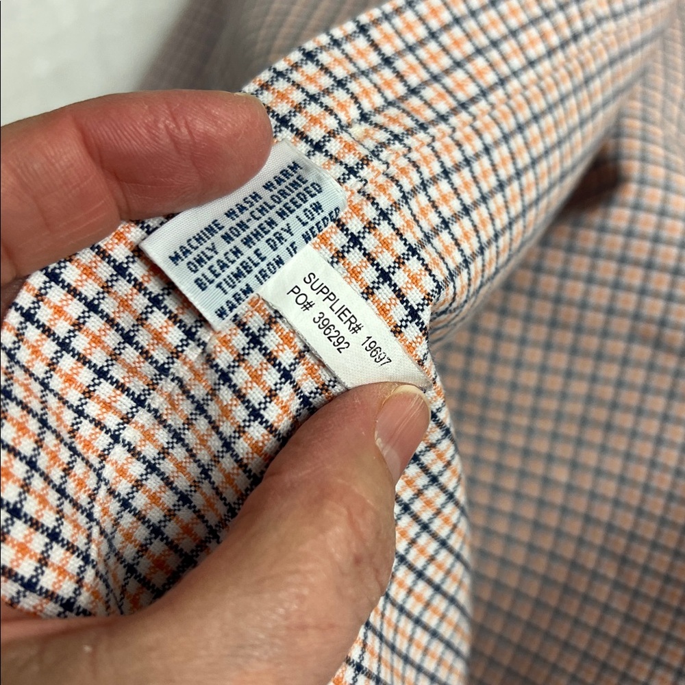 Ralph Lauren custom fit blue orange and white plaid button down shirt S - Picture 9 of 13